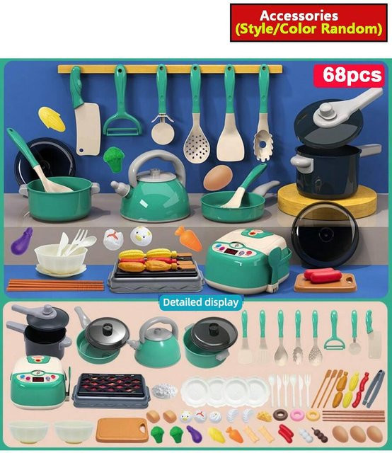 Binchi Outdoor Equipment Kinderküchenspielzeug Set, Spielküchen-Zubehör-Set, ab 3 Jahre - Bild 1