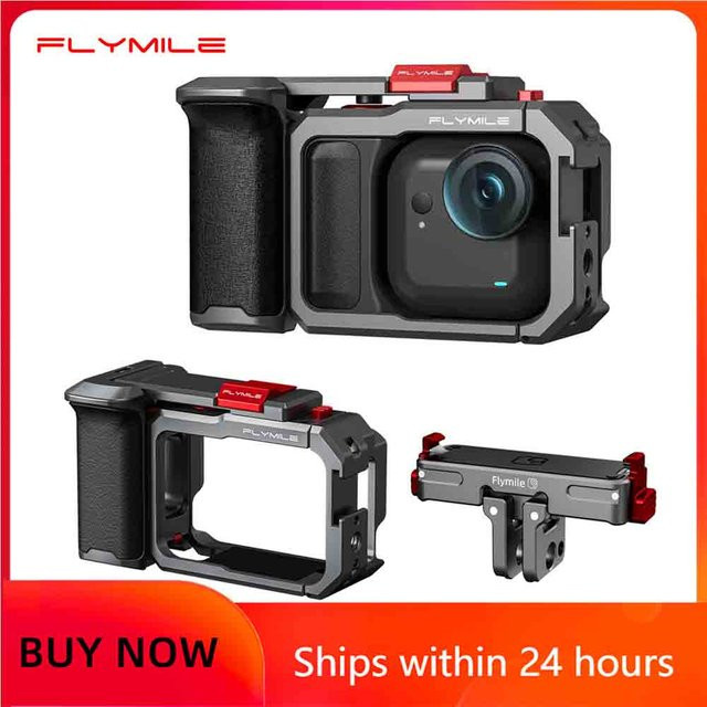 Flymile Xplorer Grip Kit Kamera Handgriff aus Aluminiumlegierung für Insta360 Go ultra Zubehör mit Auslöser - Bild 1