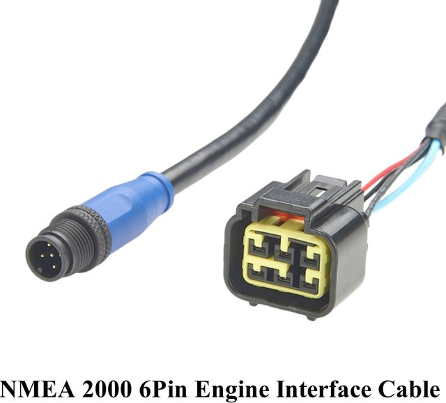 NMEA 2000 Motorschnittstellenkabel M12 5-Pin auf 6-Pin für Lowrance Simrad B&G Navico und Garmin, Schwarz - Bild 1