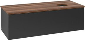 V&B Waschtischunterschrank Antao mit Beleuchtung ohne Frontstruktur, Farbe: Weiß oder Blau, B/T/H: 120 x 50 x 50 cm - Bild 1