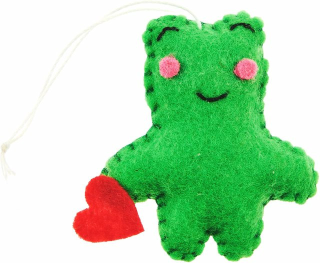 Rico Design Aufhänger Frosch aus Filz in Grün 2D - Bild 1