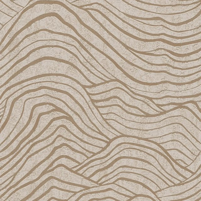 PROFHOME Grafik Tapete mit metallischen Akzenten in Beige Gold Grau, Breite: 0,53 m, Länge: 10,05 m - Bild 1