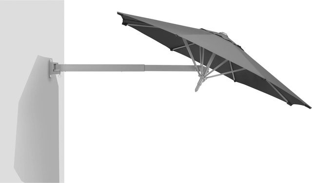 Schneider Ampelschirm Muro Anthrazit mit Knickfunktion Durchmesser: 250 cm - Bild 1