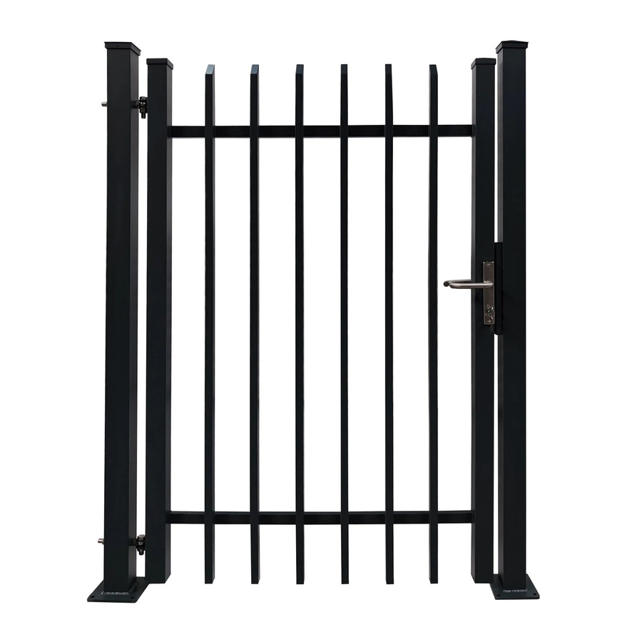 Dekor-Einzeltor Porto mit Bodenplatte zum Aufdübeln, Farbe: Anthrazit, B: 120 cm, H: 180 cm - Bild 2