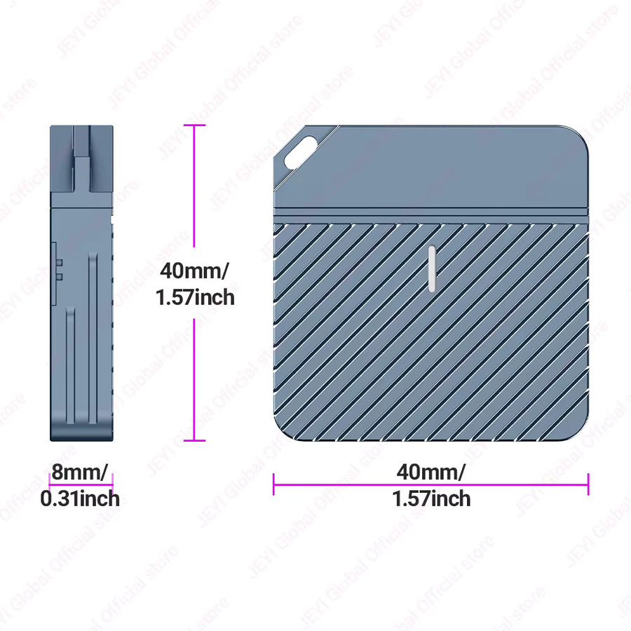 JEYI M.2 2230 NVMe SSD-Gehäuse mit USB 3.2 10 Gbit/s und magnetischer Schutzabdeckung, Aluminiumgehäuse mit Type-C Direktanschluss - Bild 5