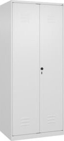 C+P Wäschespind Garderobenspind Classic PLUS mit 2 Abteilen, Farbe Verkehrsweiß, H x B x T: 185 x 80 x 50 cm - Bild 1