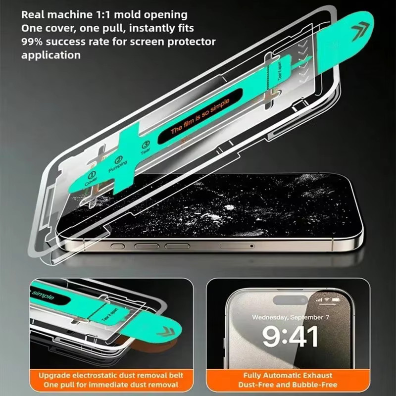 3er-Pack Matte Sichtschutz-Displayschutzfolie aus Glas für iPhone 11 bis iPhone 17 Pro Max, Oleophobisch und Staubfrei - Bild 4