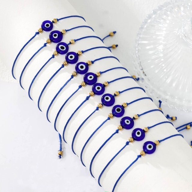 Armband, Seilkette, Kunststoff, blau, Unisex - Bild 1