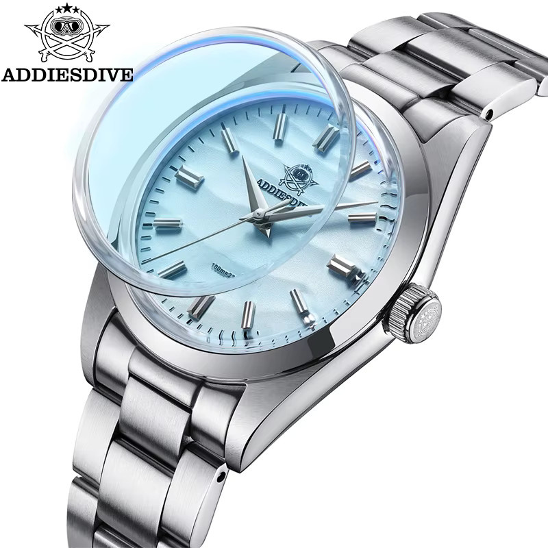 ADDIESDIVE Armbanduhr, Quarz, Edelstahl, 36 mm, Herren, Silber - Bild 4