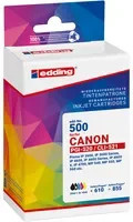 edding Tintenpatronen Set kompatibel mit Canon PGI-520 und CLI-521 in Schwarz, Cyan, Magenta und Gelb - Bild 1
