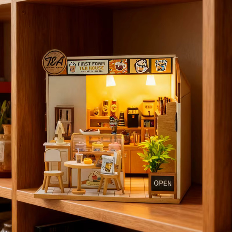zuuton DIY Mini Puppenhaus Modellbau Kit, Holz, 3D Puzzle - Bild 3