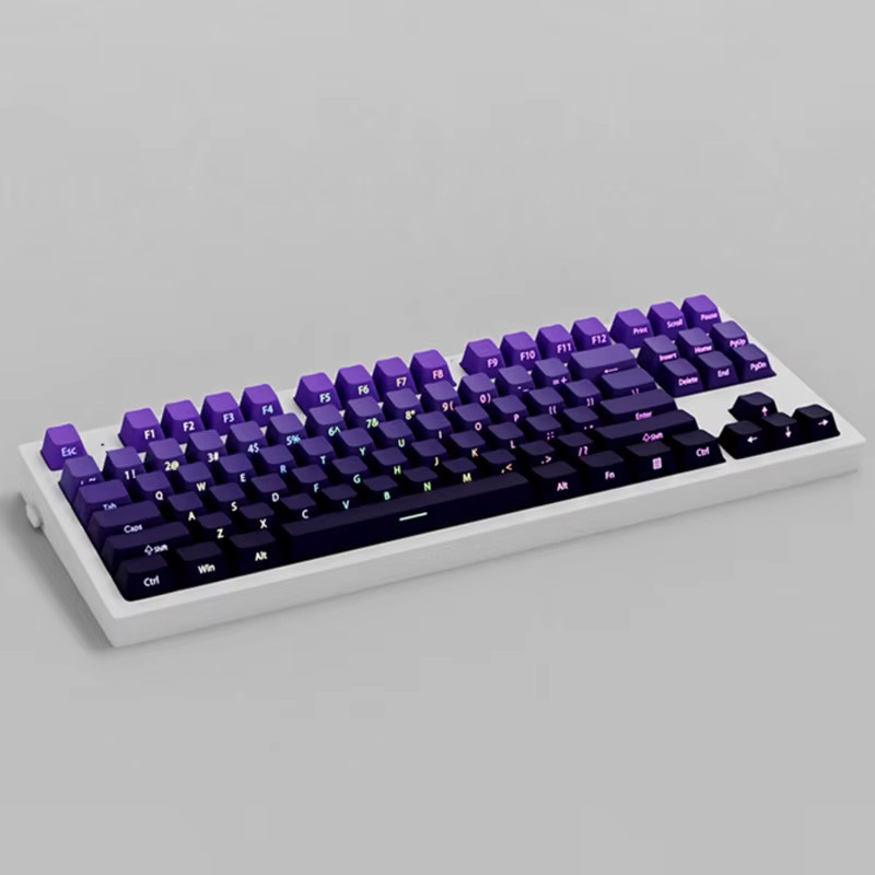Double-Shot PBT Tastenkappen im Farbverlauf Lila mit OEM-Profil und Seitendruck für Cherry MX Switches, 135 Tasten für RGB-Gaming-Tastaturen - Bild 3