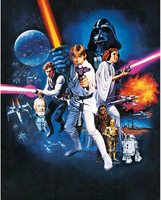 Komar Fototapete Vlies Star Wars Poster Classic 1 Multicolor B: 200 cm x H: 250 cm - Bild 1