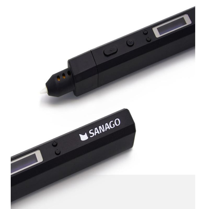 Sanago Premium 3D Stift Set mit austauschbaren Modulen in Schwarz mit USB-C Anschluss - Bild 5