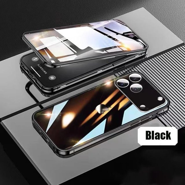 Market-5 Magnetische Handyhülle mit 360 Grad Vollschutz und Linsenschutz für iPhone 17 Pro Max, iPhone 17 und iPhone 17 Air in Schwarz - Bild 1