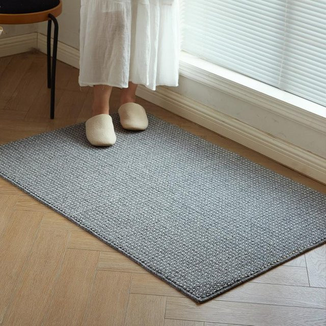 Waschbare Eingangstürmatte in Sisal-Optik, grau, B/T: 60 x 90 cm - Bild 1