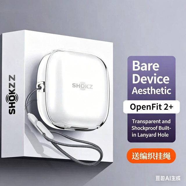 Shokz OpenFit2+ TPU Schutzhülle für OpenFit T921 Bluetooth-Kopfhörer in Transparent - Bild 1