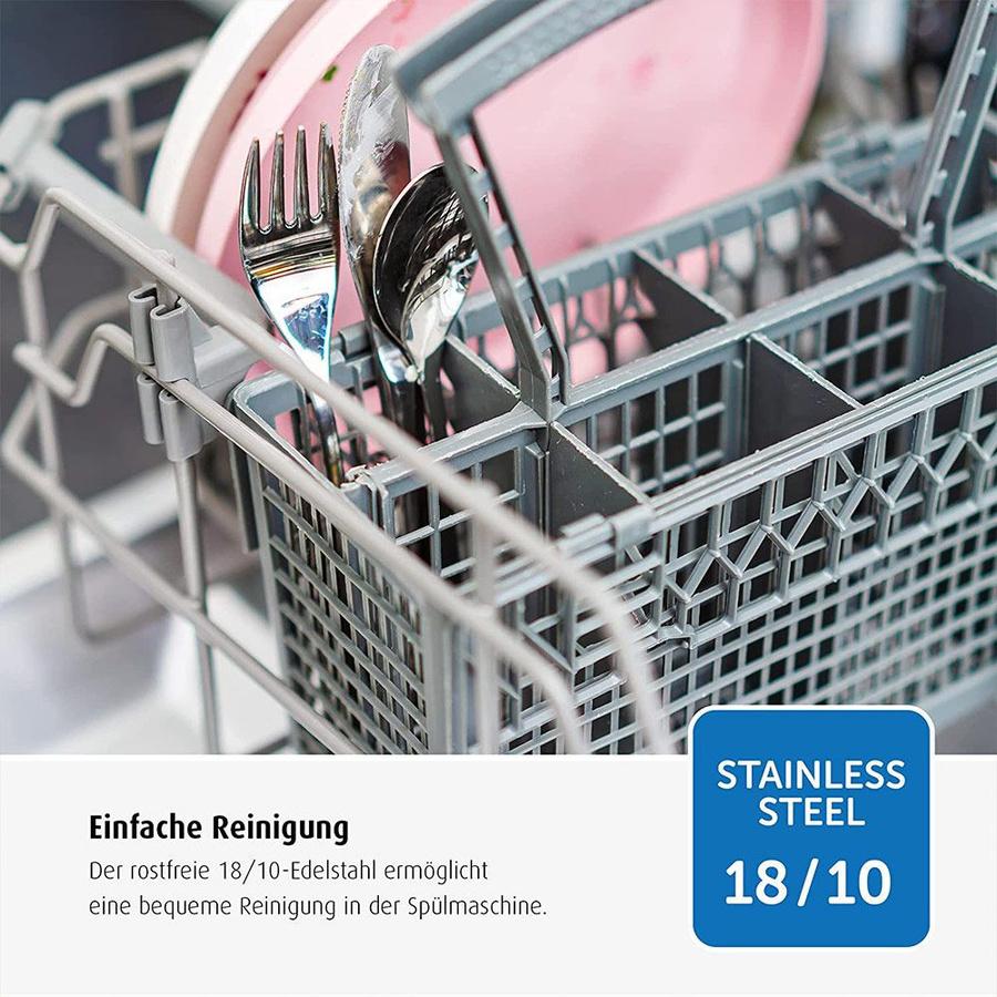 Reer Growing Besteckset für Kinder aus Edelstahl, 4-teilig, Silber/Grau, inklusive Aufbewahrungsbox - Bild 3