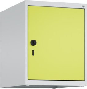 C+P Aufsatzschrank 7035/0024 mit Sicherheits-Drehriegel und 1 Abteil, B/T/H: 50 x 40 x 50 cm, Lichtgrau und Clowngrün - Bild 1