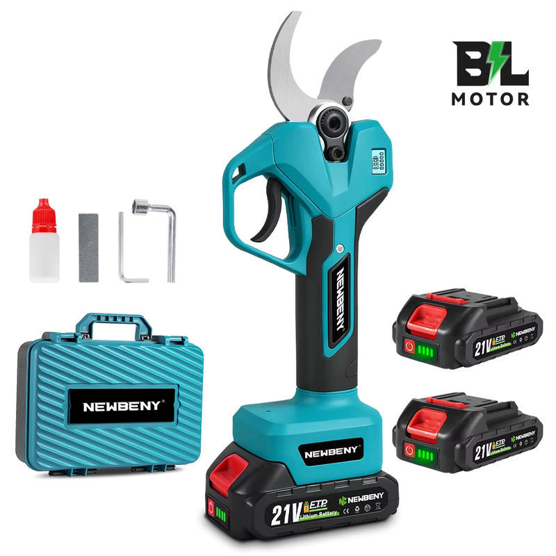NEWBENY Kabellose bürstenlose elektrische Astschere mit 65mm 2-Gang Schnitt für Obstbäume, kompatibel mit Makita LXT Akkus, Farbe: Türkis - Bild 7