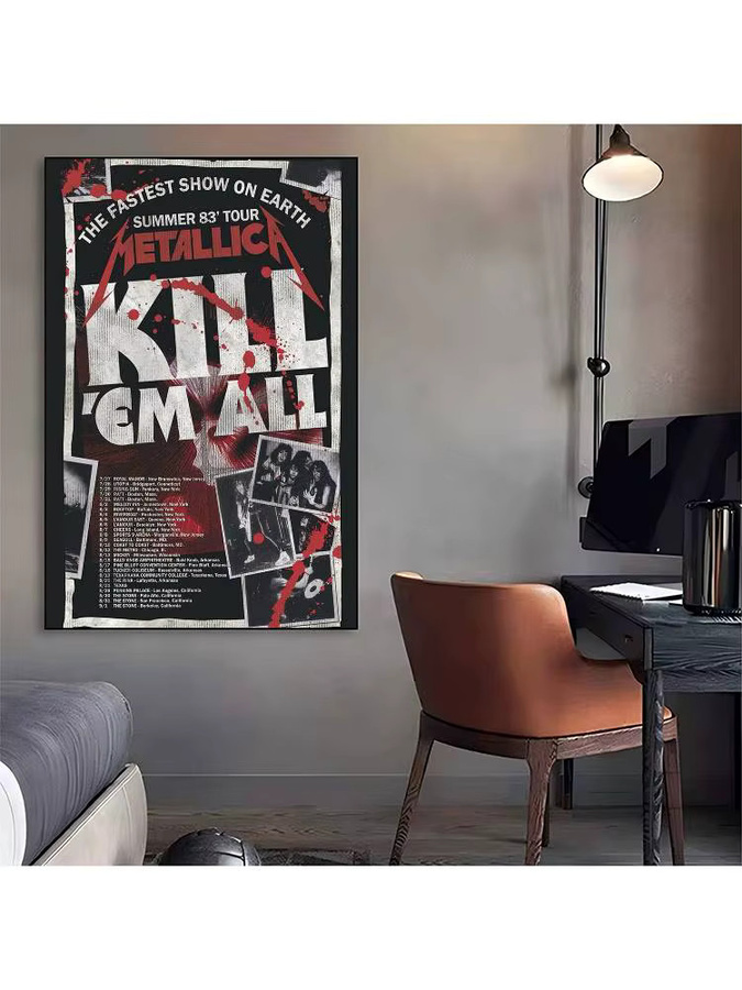 Metallica Anime Poster Rastar Aufkleber in Mehrfarbig mit Retro-Design für deine Raumdekoration - Bild 6