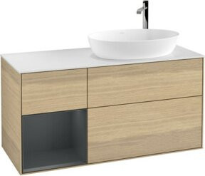 V&B Waschtischunterschrank Finion mit Wandbeleuchtung, Weiß lackiert, Breite: 120 cm, Tiefe: 50,1 cm, Höhe: 50,1 cm - Bild 1