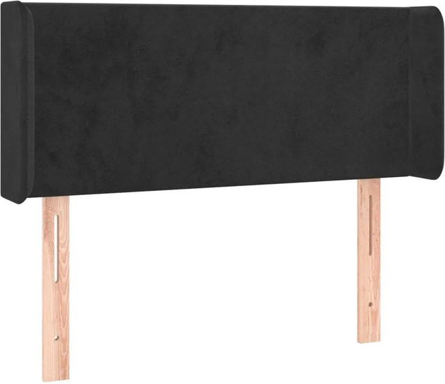 vidaXL LED Kopfteil in Schwarz aus Samt mit USB-Ladeport und integrierter Beleuchtung, B/T/H: 103 x 16 x 78/88 cm - Bild 1