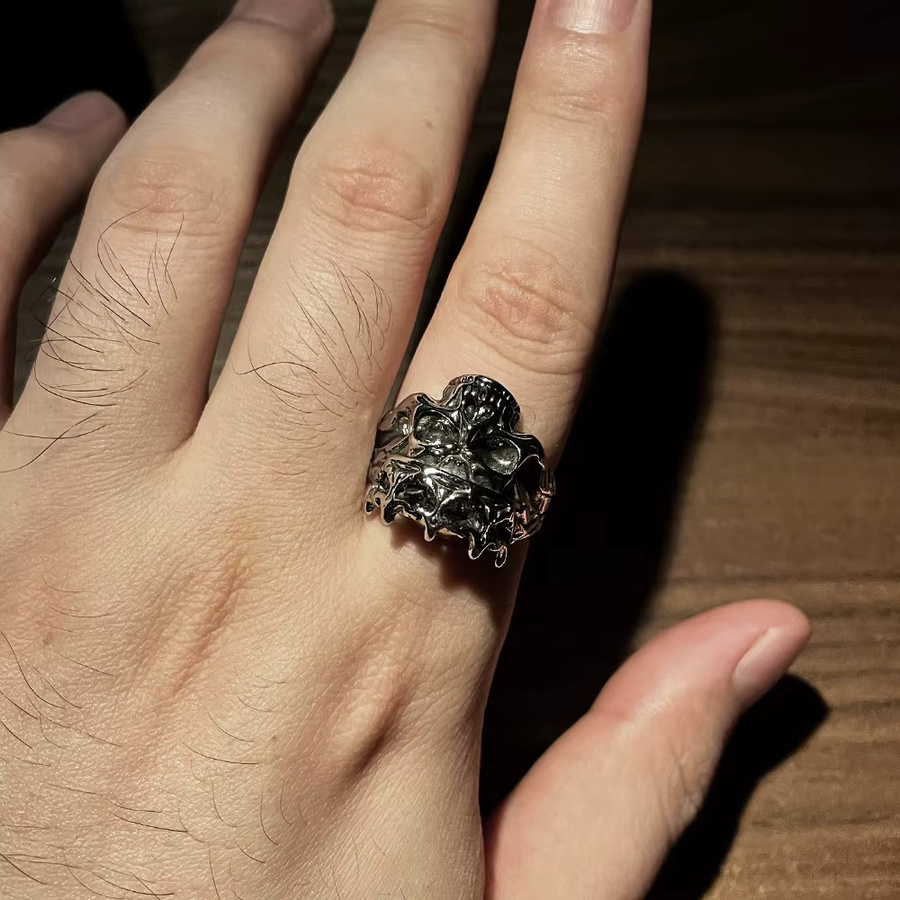 LENNIK Ring Krone Schädel, Silber, Herren - Bild 4