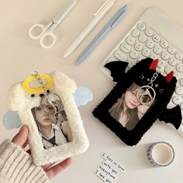 Multifunktionales Fotokartenetui Demons&Angels als Schutzhülle und Kartenhalter für Idol-Fotos, Ausweise sowie Schule und Büro - Bild 1