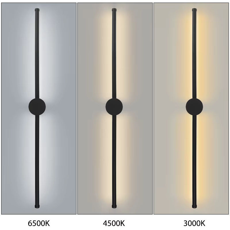 EnwYe LED-Linear-Wandleuchte in Schwarz, minimalistisches Design für Wohnzimmer und Schlafzimmer, Breite: 120 cm - Bild 3