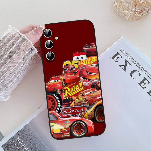 Autos Lightning McQueen Handyhülle für Samsung Galaxy S21 S22 S23 S24 S25 S26 Ultra FE Plus 5G A52S in Rot - Bild 1