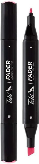 Toki Marker Fader Permanent Marker mit Keilspitze in Coral Pink und 66 Farben - Bild 1