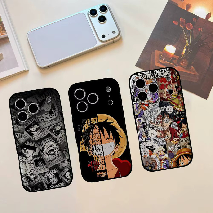 ONE PIECE Anime Handyhülle aus hartem Silikon für iPhone 11 bis iPhone 17 Pro Max in Multicolour - Bild 3