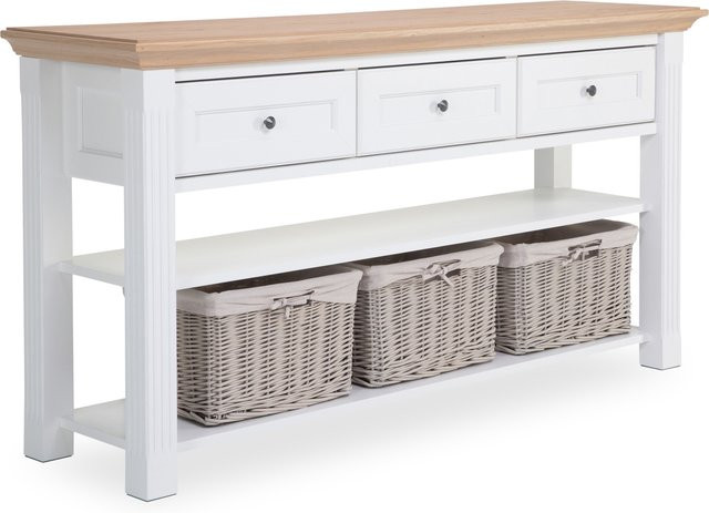 Anrichte WEHRSDORFER MAISONETTE in Asteiche und Weiß, Modern, matt lackiert, B/T/H: 161 x 45 x 84 cm - Bild 1