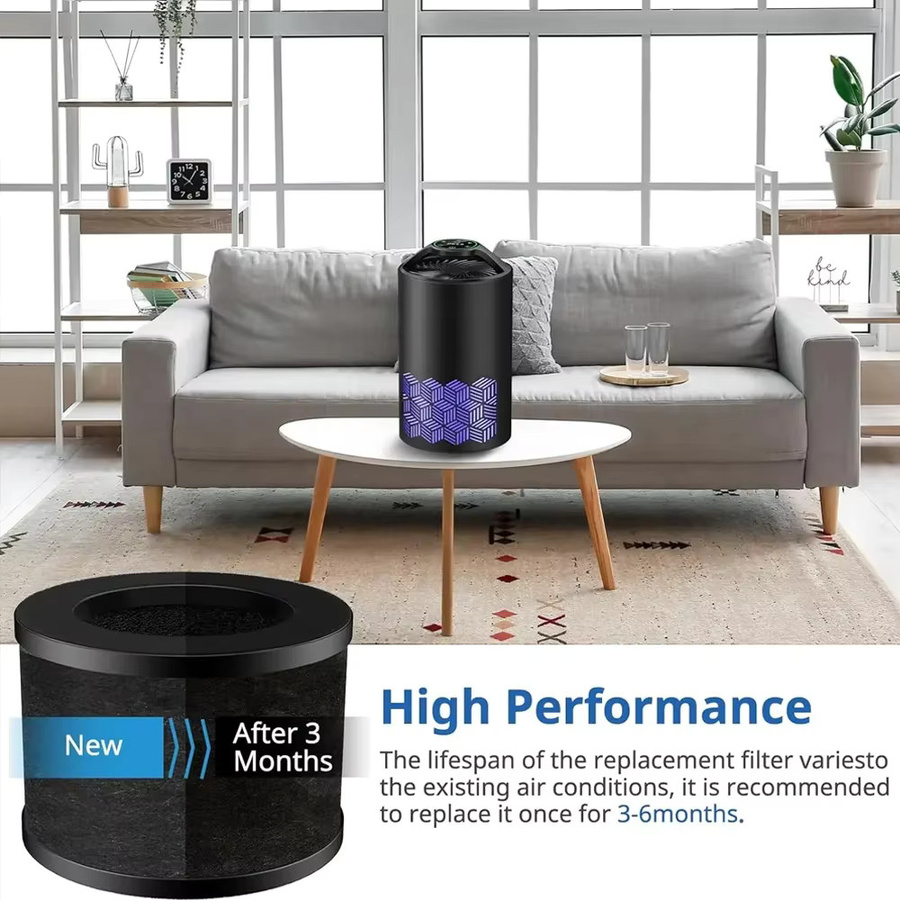 3-in-1 H13 HEPA-Filter in Schwarz, kompatibel mit ToLife TZ-K1 Air Purifier, FreAire und AROEVE MK01/06 Luftreinigern - Bild 3
