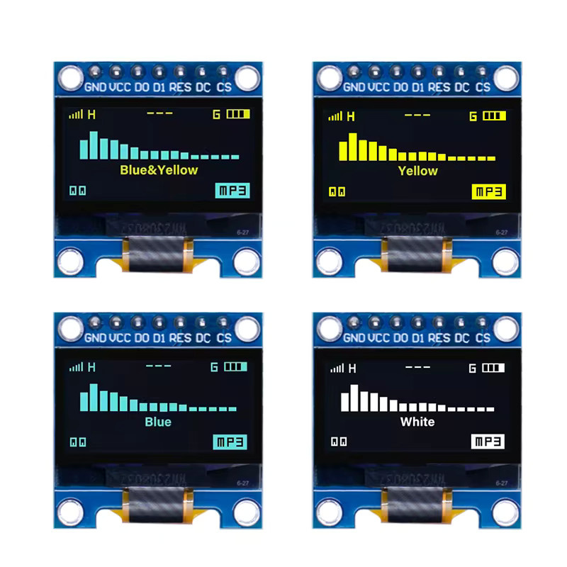 WAVGAT 0,96 Zoll OLED Displaymodul 128x64 mit I2C Kommunikation in Weiß, Blau und Gelb-Blau für Arduino - Bild 3
