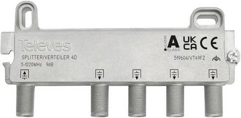 Televes VT49FZ Kabel-TV Verteiler in Silber - Bild 1