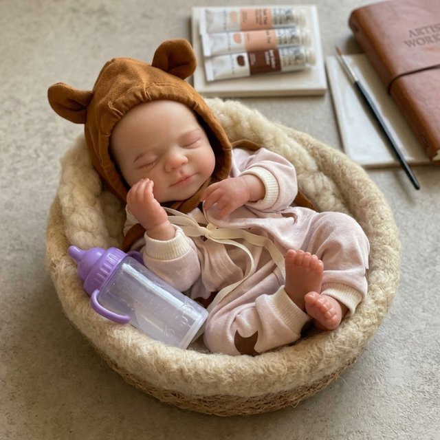 Aizwa Pascale Silikon Neugeborenes Baby Mädchen Puppe, Silikon, ab 0 Jahre - Bild 1