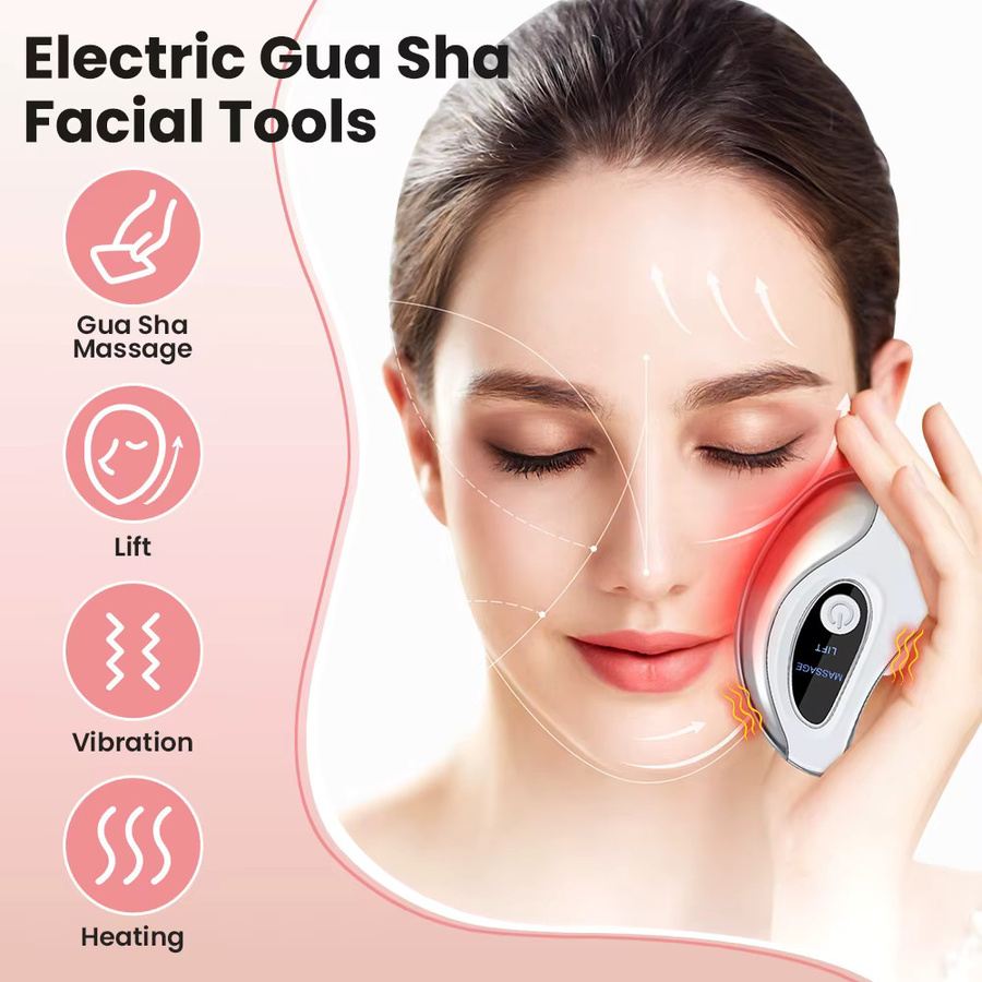 Hailicare Elektrisches Gua-Sha-Gesichtsmassagegerät mit Wärme und Vibration, Unisex - Bild 2