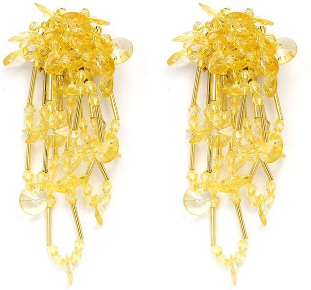 Wucifang Jewelry Hängeohrring, Perlen, Quaste, Gelb, Damen - Bild 1