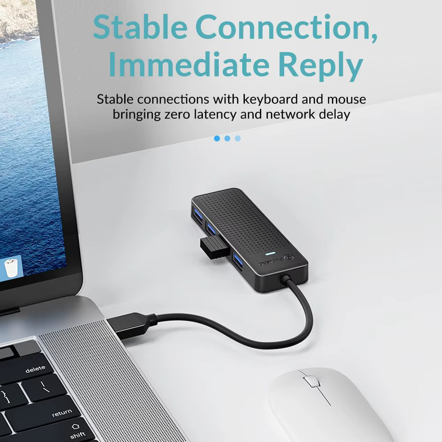 PHIXERO 4-in-1 USB 3.0 Hub Adapter mit 5 Gbit/s, Ultra-Slim OTG USB-C Expansion Dock mit PD 100W für PC und Computer Zubehör - Bild 3
