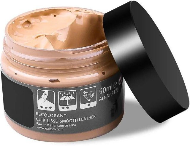 Meiteai-Home Leder-Reparatur-Creme-Set in Beige, 50 ml zur Wiederherstellung von Schuhen, Autositzen, Sofas und Mänteln bei Löchern, Kratzern oder Rissen - Bild 1
