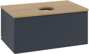 V&B Waschtischunterschrank Antao mit Frontstruktur in Eiche, B/T/H: 80 x 36 x 50 cm - Bild 1