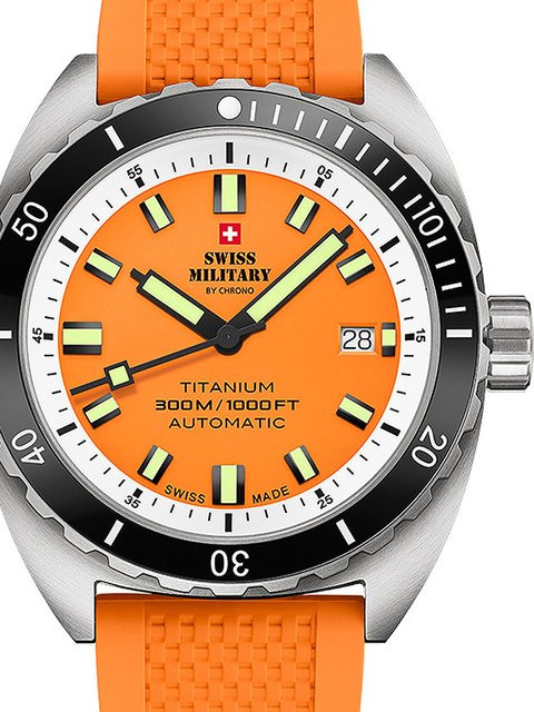 Swiss Military Armbanduhr Diver, Automatik, Titan, 42 mm, Herren - Bild 1