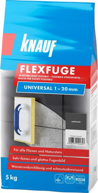 Knauf Flexfuge Universal Fugenmörtel in Anthrazit, 5 kg - Bild 1