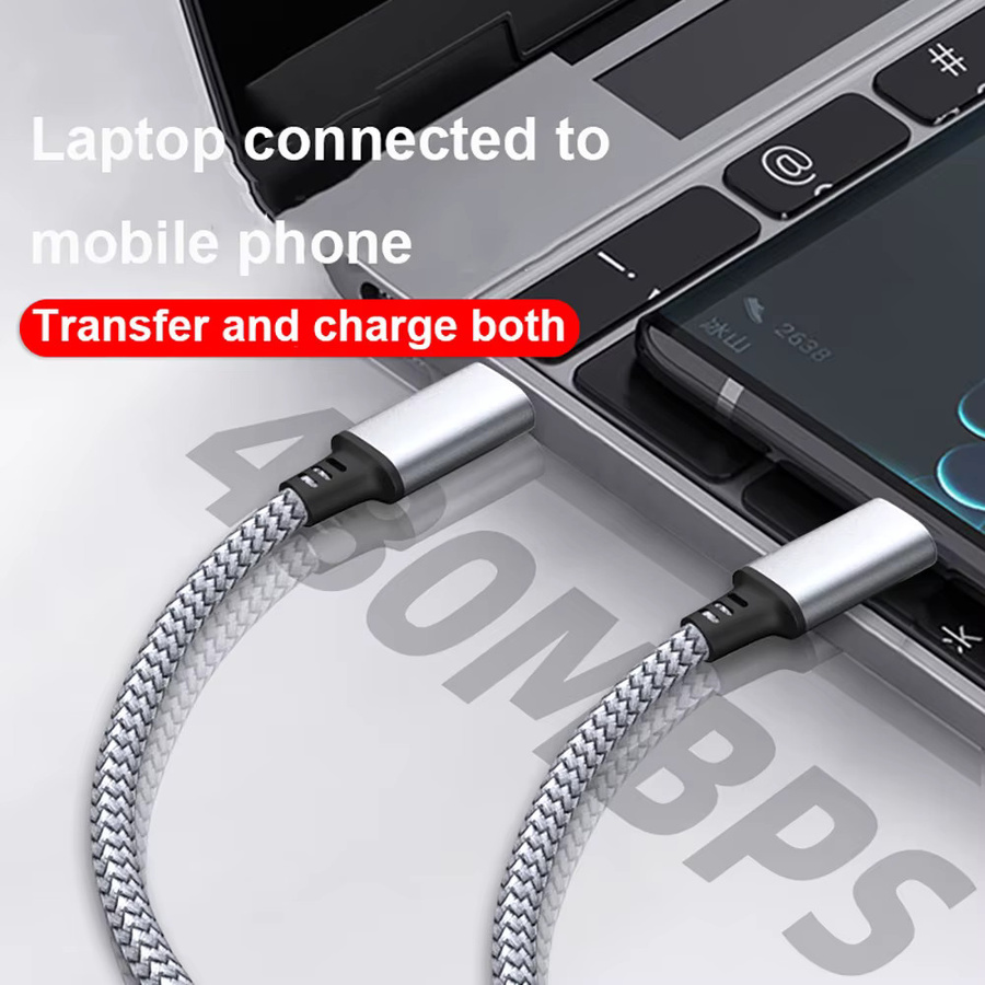 USB-C zu USB-C Schnellladekabel 60W in Schwarz - Bild 3