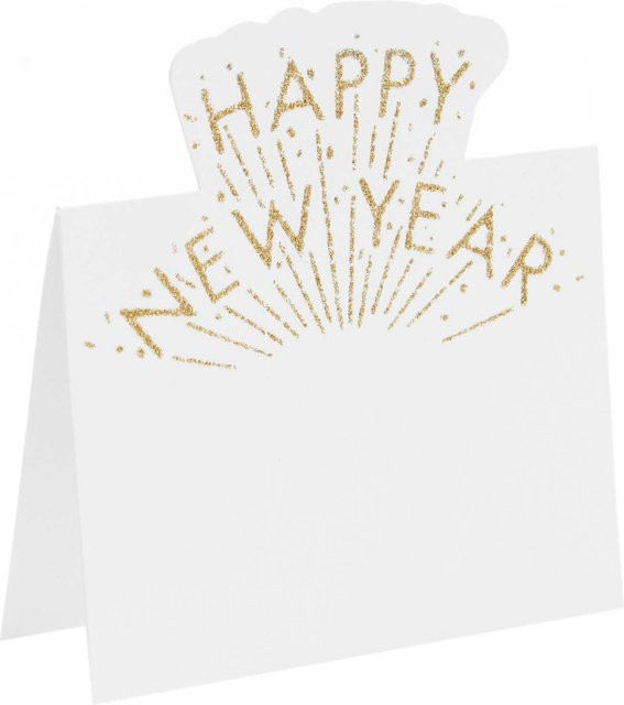 Rico Design Paper Poetry Tischkarten Happy New Year, 8 Stück, 9 x 12,6 cm - Bild 1