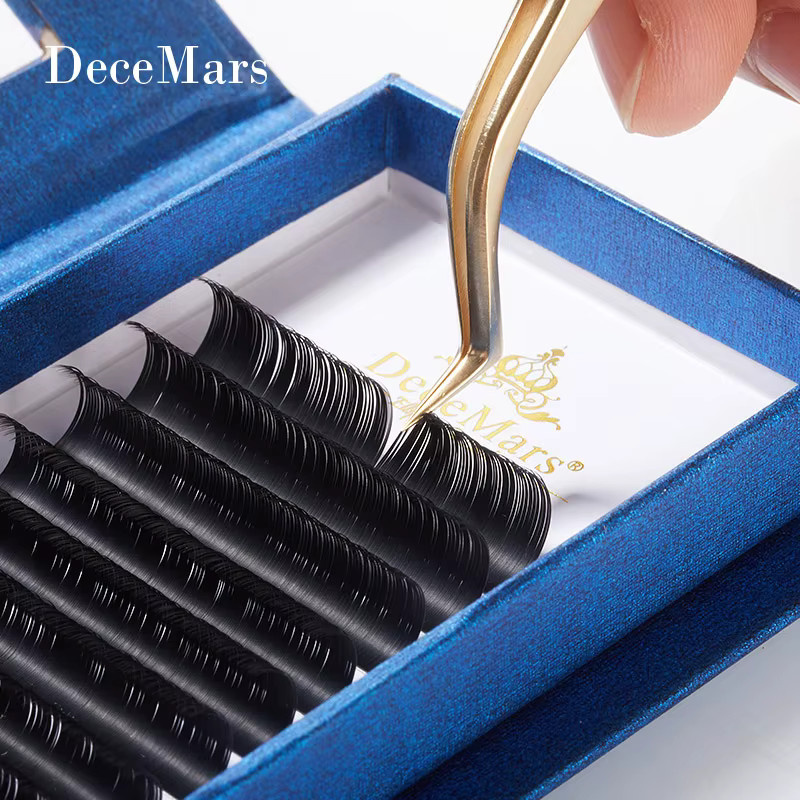 DeceMars Ellipse Flat Wimpernverlängerung Einzelwimpern, 5er-Set - Bild 4
