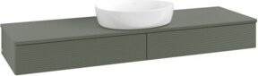 V&B Waschtischunterschrank Antao mit Frontstruktur in Grau lackiert, B/T: 160 x 50 cm - Bild 1