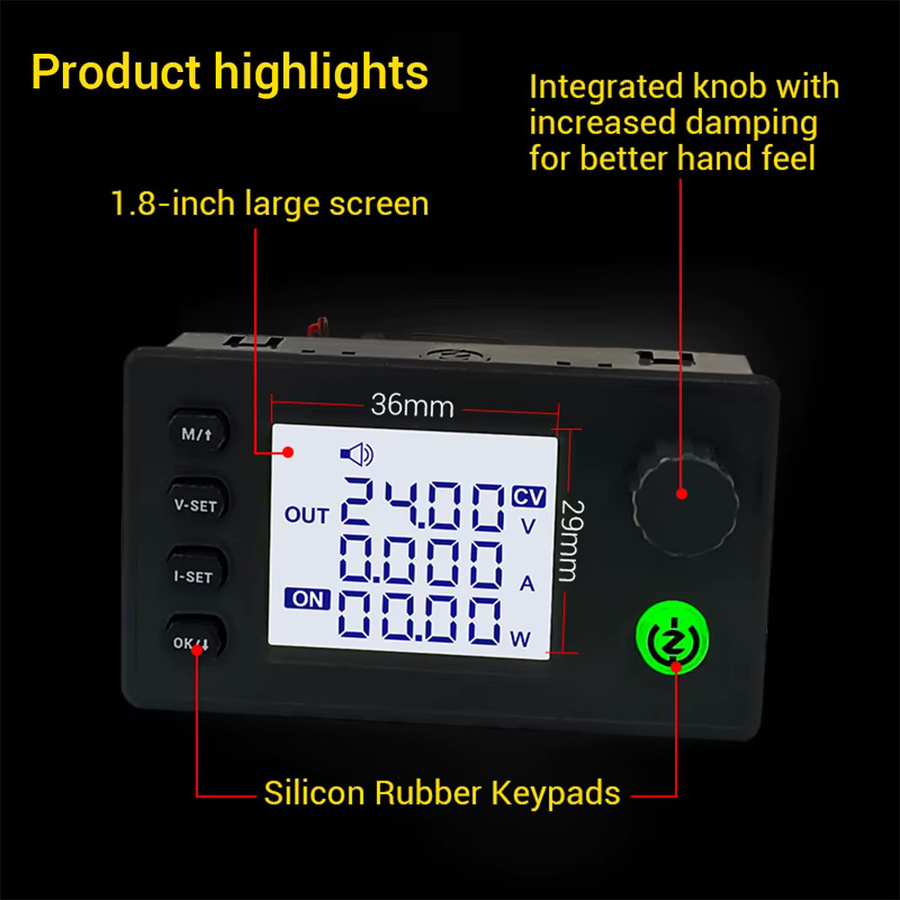 Aideepen SK150Pro CNC Buck Boost Converter DC Einstellbarer Spannungsregler mit konstanter Spannung und Strom in Schwarz - Bild 2